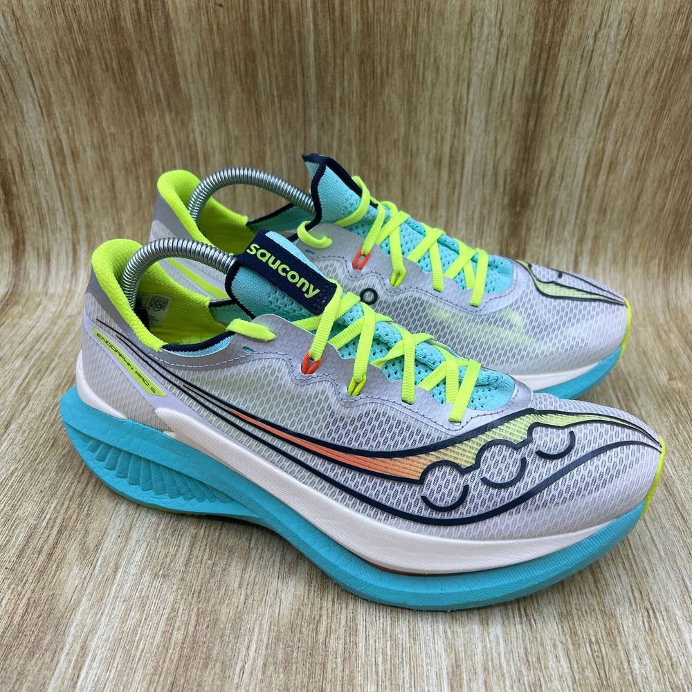 Saucony Endorphin Pro 5 Women's Size 11 White Vizi Blue Carbon Plate S11064-120
